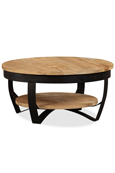 Concept Τραπεζάκι σαλονιού από μασίφ, ακατέργαστο ξύλο μάνγκο, 65 x 32 εκ.