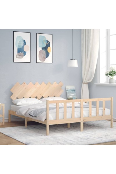 Concept Cadru de pat cu tăblie, 160x200 cm, lemn masiv