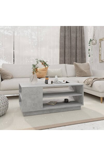 Concept Τραπεζάκι σαλονιού, γκρι σκυροδέματος, 102x55x43 εκ., μοριοσανίδα