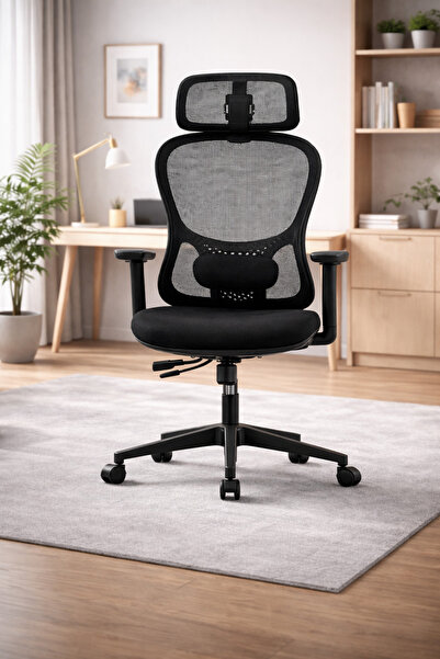 N.zone Comfortable mesh office chair with a modern design, full back and neck...