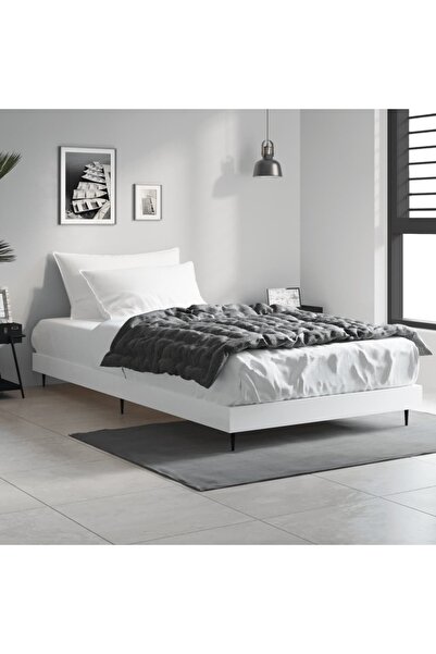 Concept Σκελετός κρεβατιού, λευκό, 90x190 cm, επεξεργασμένο ξύλο