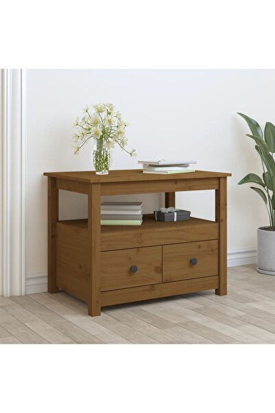 Concept Masă de cafea, maro miere, 71x49x55 cm, lemn masiv de pin