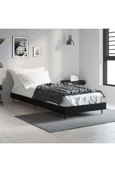 Concept Σκελετός κρεβατιού, μαύρο, 75x190 cm, επεξεργασμένο ξύλο