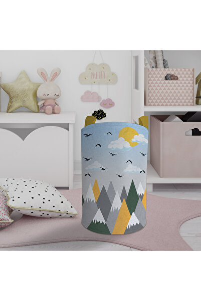 Empressco Πολύχρωμο καλάθι παιχνιδιών για βρεφικό και παιδικό δωμάτιο με μοτί...