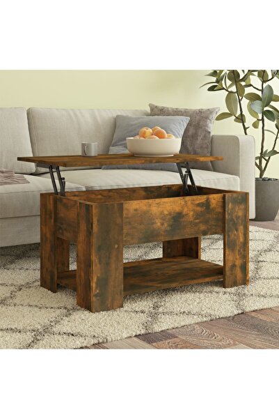 Concept Τραπεζάκι σαλονιού, καπνιστή δρυς, 79x49x41 εκ., επεξεργασμένο ξύλο