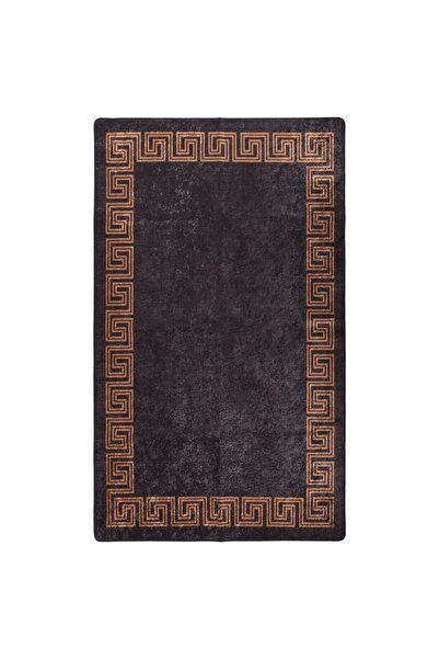 Concept Covor lavabil, negru și auriu, 120x180 cm, antiderapant