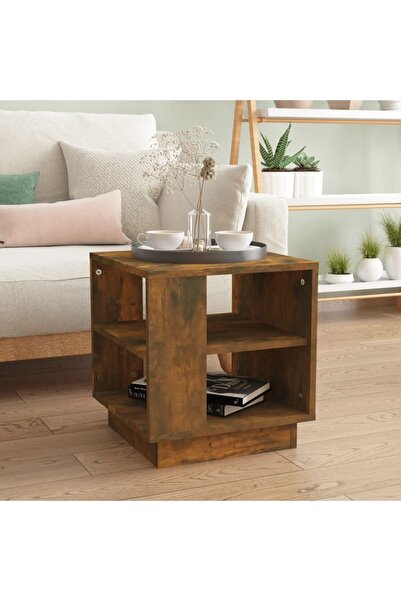 Concept Τραπεζάκι σαλονιού, καπνιστή δρυς, 40x40x43 εκ., επεξεργασμένο ξύλο