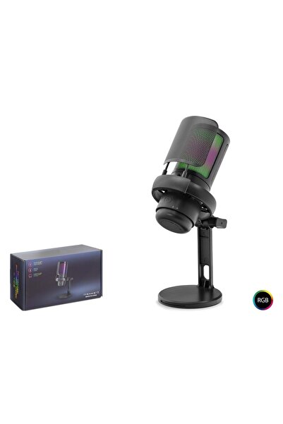 Generic Brand Me6Pb Gaming Rgb Desktop Microphone Type-C 192Khz 24Bit Black