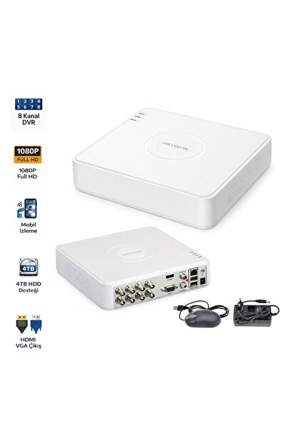 Hikvision DS-7108HGHI-M1 8 Kanal Turbo HD DVR 4TB Disk Destekli