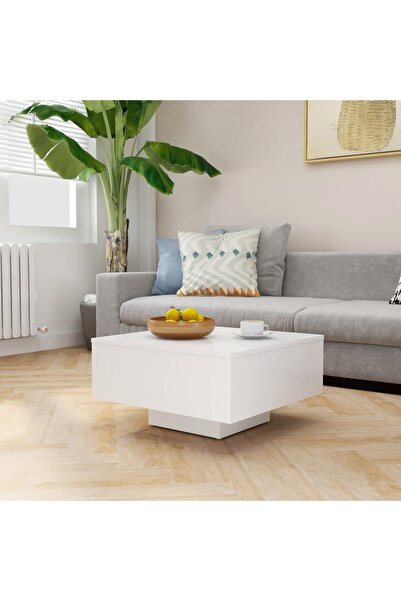 Concept Τραπεζάκι σαλονιού, λευκό, 60x60x31,5 cm, μοριοσανίδα