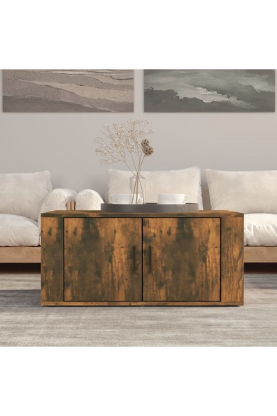 Concept Masă de cafea, stejar afumat, 80x50x36 cm, lemn compozit