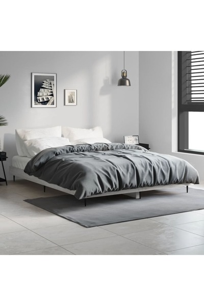 Concept Σκελετός κρεβατιού, γκρι Sonoma, 140x190 cm, επεξεργασμένο ξύλο