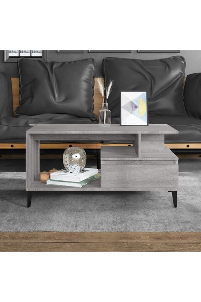 Concept Τραπεζάκι σαλονιού, γκρι sonoma, 90x49x45 εκ., σύνθετο ξύλο