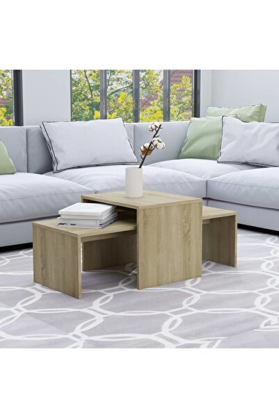 Concept Σετ τραπεζάκι σαλονιού, δρυς sonoma, 100x48x40 εκ., μοριοσανίδα