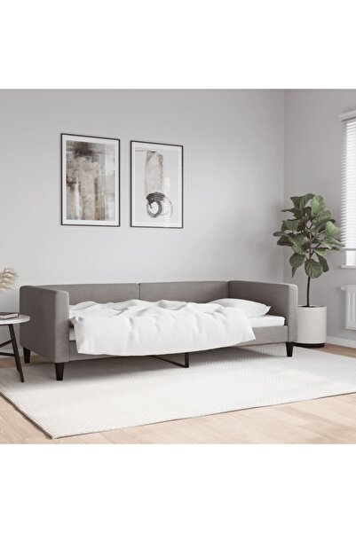 Concept Pat de zi, gri taupe, 90x200 cm, material textil