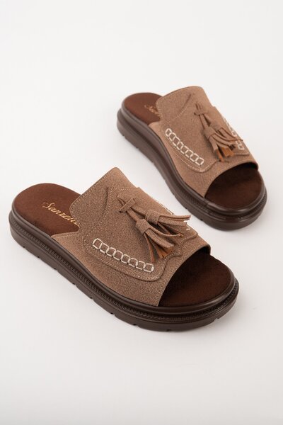 BAHRİNA Women's Tassel Slippers