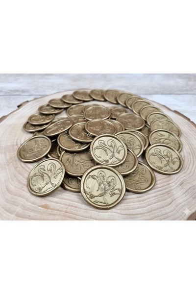 Proprie Set 50 buc Sigilii Ceară Lebede Ceară Naturală Auriu Invitații Nuntă ...