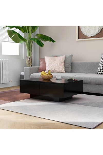 Concept Τραπεζάκι σαλονιού, μαύρο, 90x60x31 cm, μοριοσανίδα