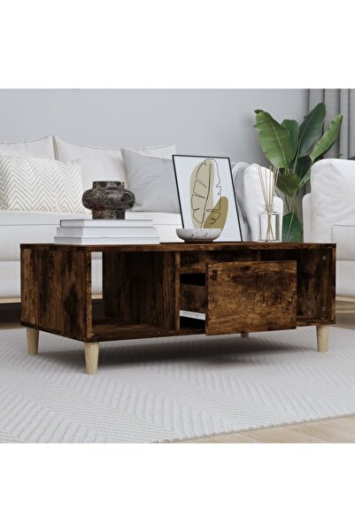 Concept Τραπεζάκι σαλονιού, καπνιστή δρυς, 90x50x36,5 εκ., επεξεργασμένο ξύλο