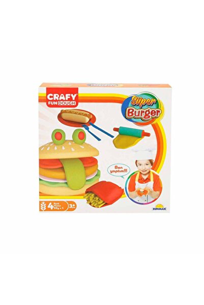 Crafy Dough Set modeling paste Crafy Dough, Super Burger 12 elements 4 x ...