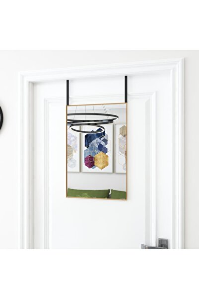 Concept Καθρέφτης πόρτας, χρυσός, 40x60 cm, γυαλί και αλουμίνιο