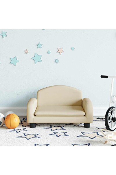 Concept Παιδικός καναπές, κρεμ, 50x40x30 εκ., ύφασμα