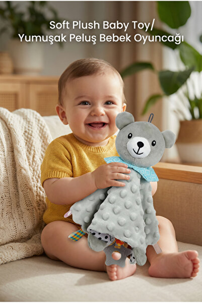 BBSKY Diş Kaşıyıcılı Güvenli Bebek Uyku Arkadaşı, Unisex Peluş Sarılma Oyuncağı