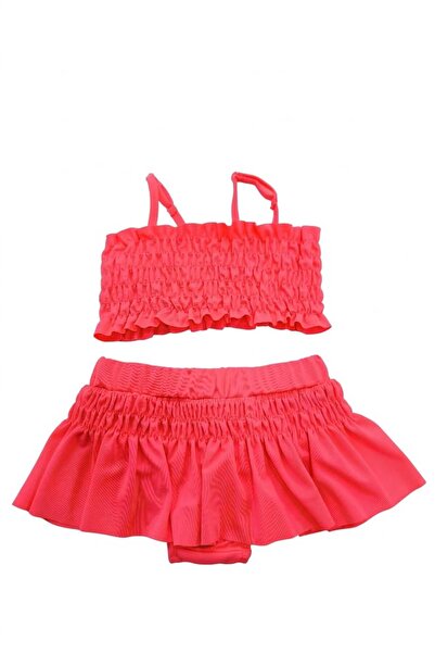 Beniizle Ruffled Girls' Swimsuit Bikini Set