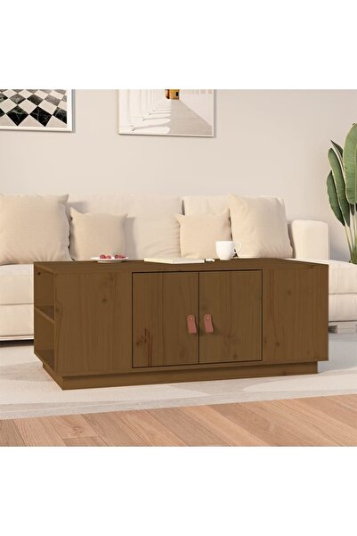 Concept Masă de cafea, maro miere, 100x50x41 cm, lemn masiv de pin