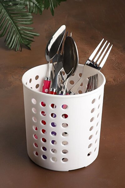 Bev Kitchen Plastic Perforated Upright Cutlery & Countertop Organizer & Servi...