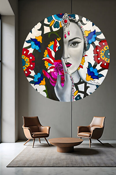 B&G DESIGN Decor de perete cu model floral colorat, cu design tradițional etn...