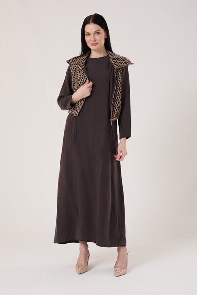 Jupe File Detaylı Elbise 7270