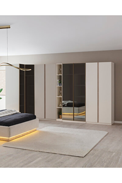 Velura Home & Living Flora 8 Kapaklı (Köşe) Dolap & Gardırop