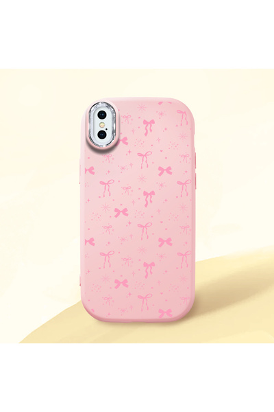 Hontinga iPhone XS Compatible Camera Protected Pink Soft Silicone Phone Case ...