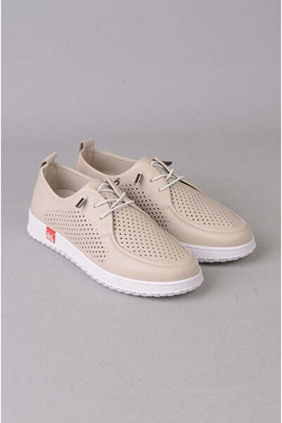 SEÇ KUNDURA SEÇ 2485-1 HAKİKİ DE Δερμάτινο ASUAL ΓΥΝΑΙΚΕΙΑ ΠΑΠΟΥΤΣΙΑ ΕΚΡΟΥ