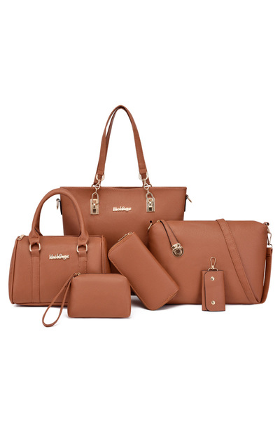 Magdeal Set 6 Genti din Piele Ecologica, Model Granulat