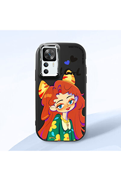 Hontinga حافظة هاتف من السيليكون الناعم باللون الأسود متوافقة مع كاميرا Redmi...