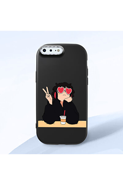 Hontinga iPhone 8 Plus Compatible Black Soft Silicone Phone Case with Camera ...