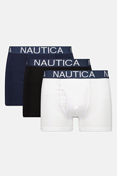 Nautica بوكسر رجالي بشعار العلامة التجارية، 3 قطع، متعدد الألوان
