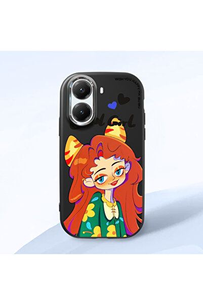 Hontinga Poco X7 Pro Compatible Camera Protected Black Soft Silicone Phone Ca...