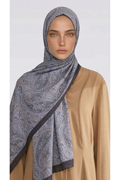 Karaca Шал от памук с десен Сапира - кремаво / синьо