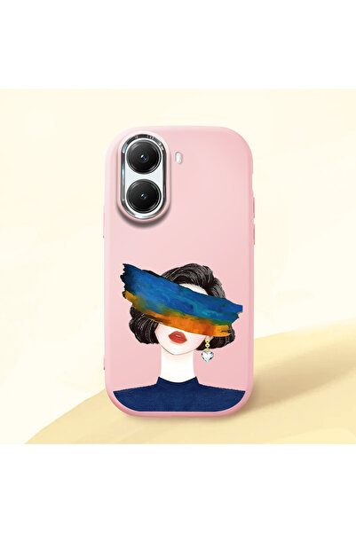 Hontinga Poco X7 Pro Compatible Camera Protected Pink Soft Silicone Phone Cas...