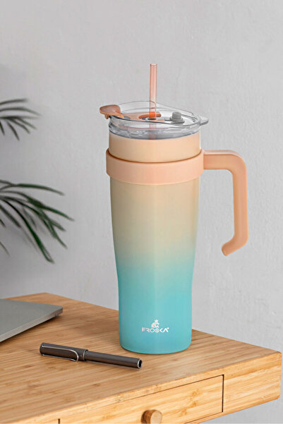 safestore 304 Quality Stainless Steel 1000 ml Thermos with Straw Double Layer...