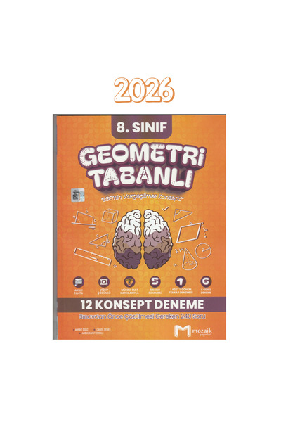 Mozaik Yayınları 2026 8. Sınıf Geometri Tabanlı 12 li Konsept Deneme