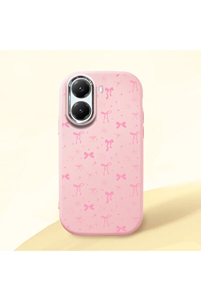 Hontinga Poco X7 Pro Compatible Camera Protected Pink Soft Silicone Phone Cas...