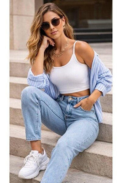 GAMZE ALPTEKİN High Waist Mom Jeans Pants Women's Vintage Cut Comfortable Fit...
