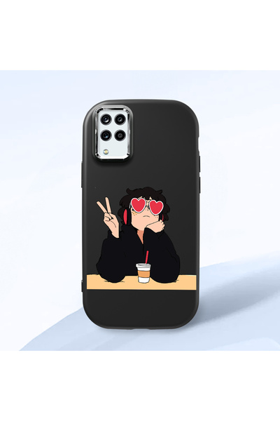 Hontinga حافظة هاتف سامسونج جالاكسي M12 متوافقة مع الكاميرا، حافظة هاتف من ال...