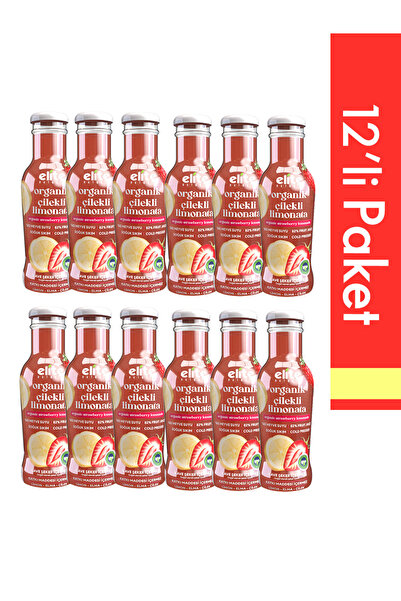 Elite Naturel 12'li Organik Çilekli Limonata 250 Ml