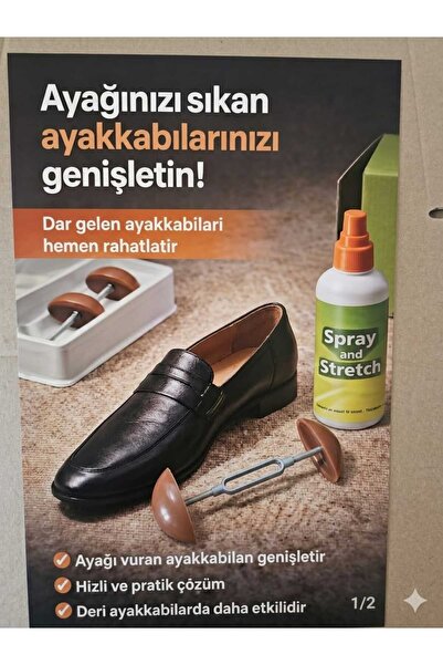 ASG AYAKKABI GENİŞLETME SETİ – SPREYLİ & APARATLI SIKAN AYAKKABILARA SON!
