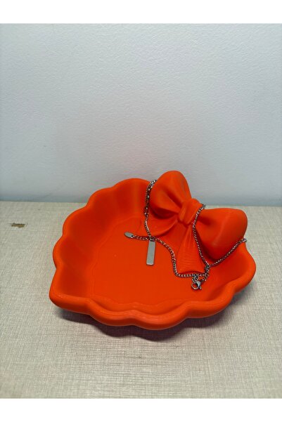 DU&ER Bow Detail Decorative Jewelry Organizer Tray – Sweetheart Bow Catch-All...